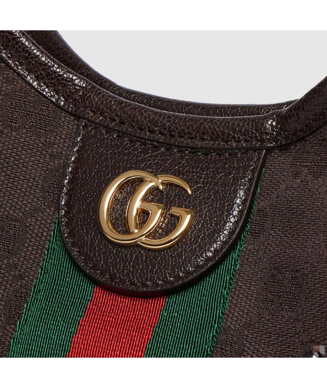 GUCCI Коричневая тканевая сумка через плечо, фото 2