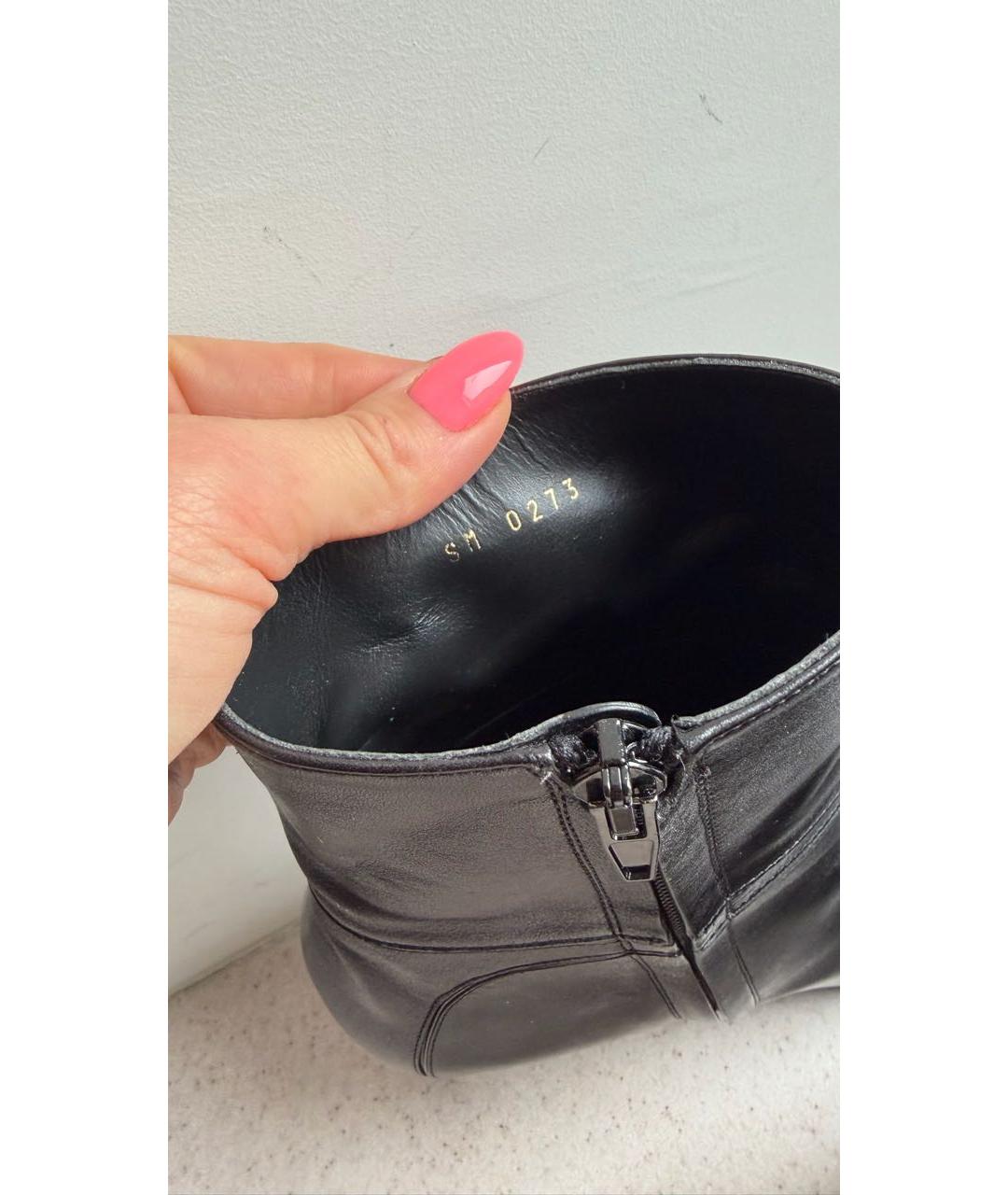 CELINE Черные кожаные ботильоны, фото 5