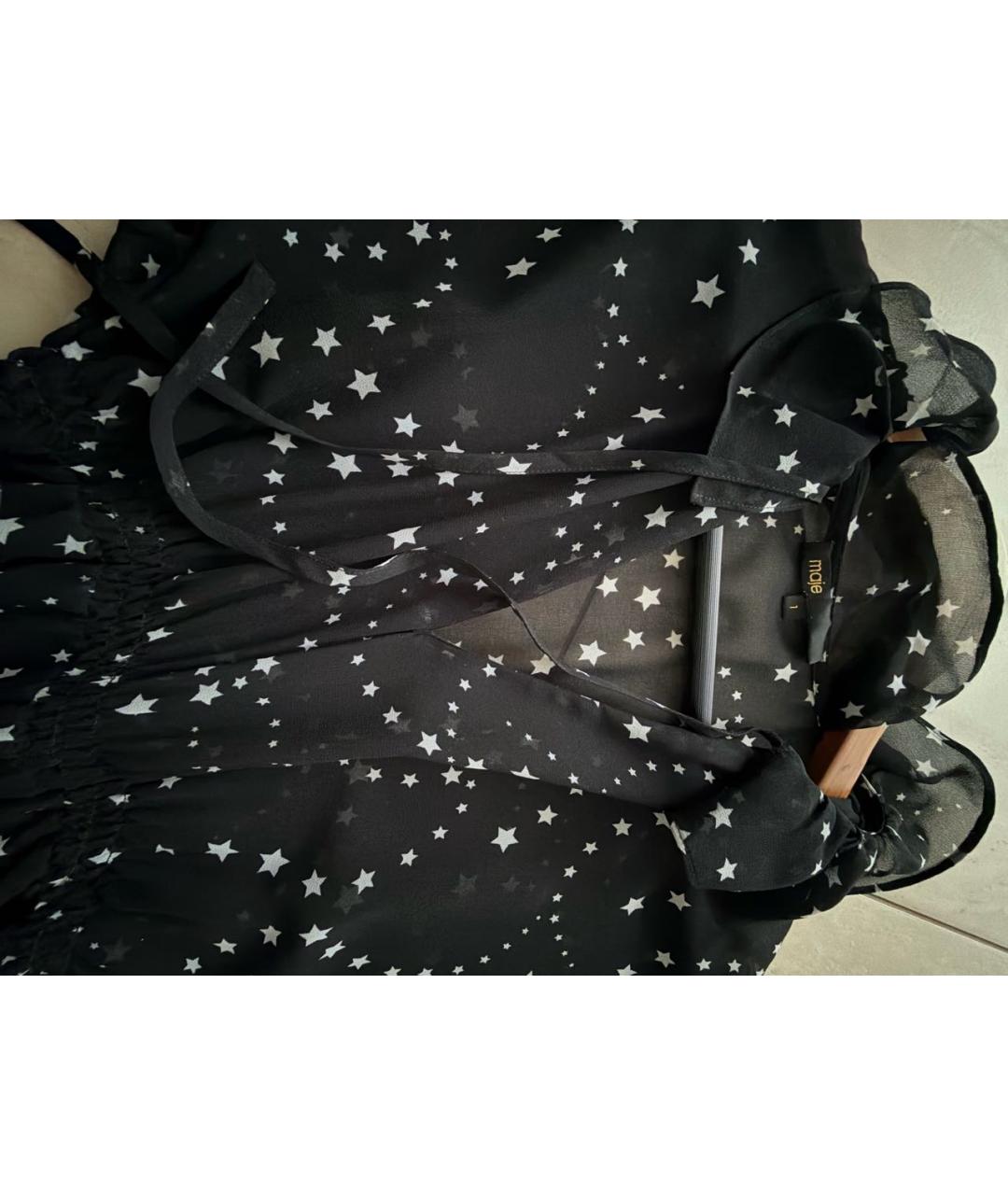 MAJE Черное полиэстеровое вечернее платье, фото 4