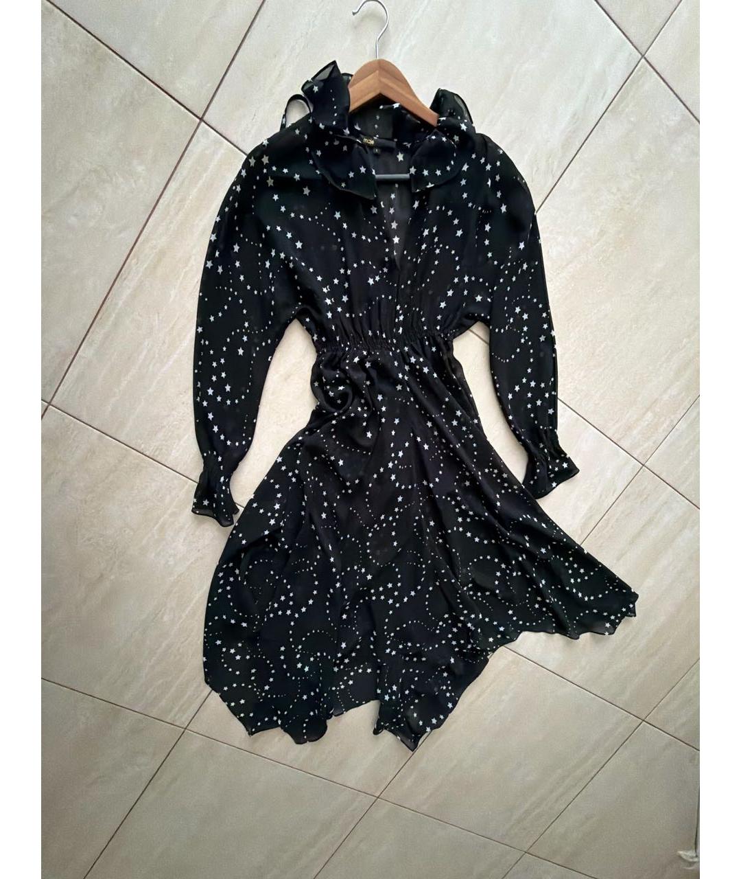 MAJE Черное полиэстеровое вечернее платье, фото 5