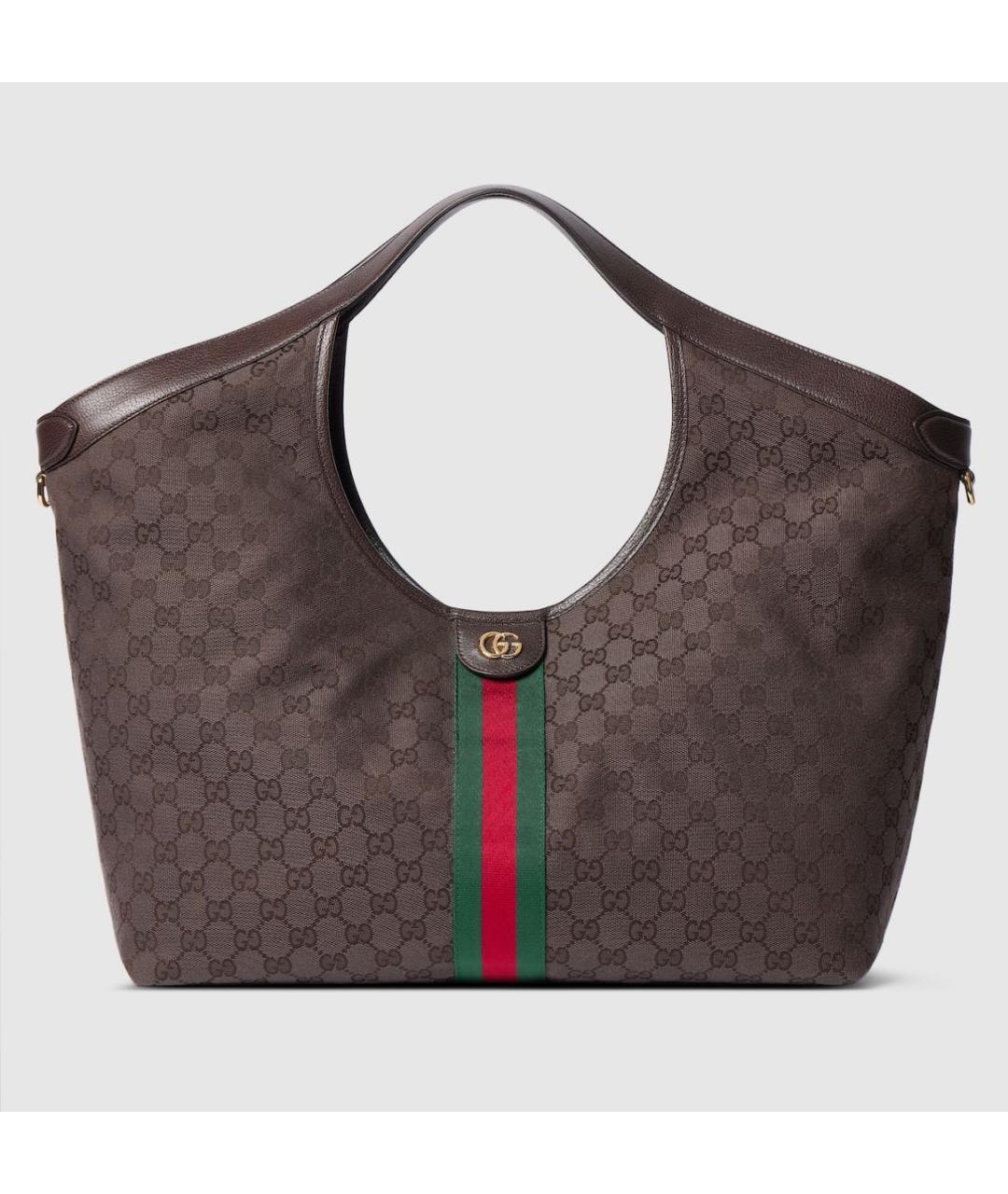 GUCCI Коричневая тканевая сумка через плечо, фото 6