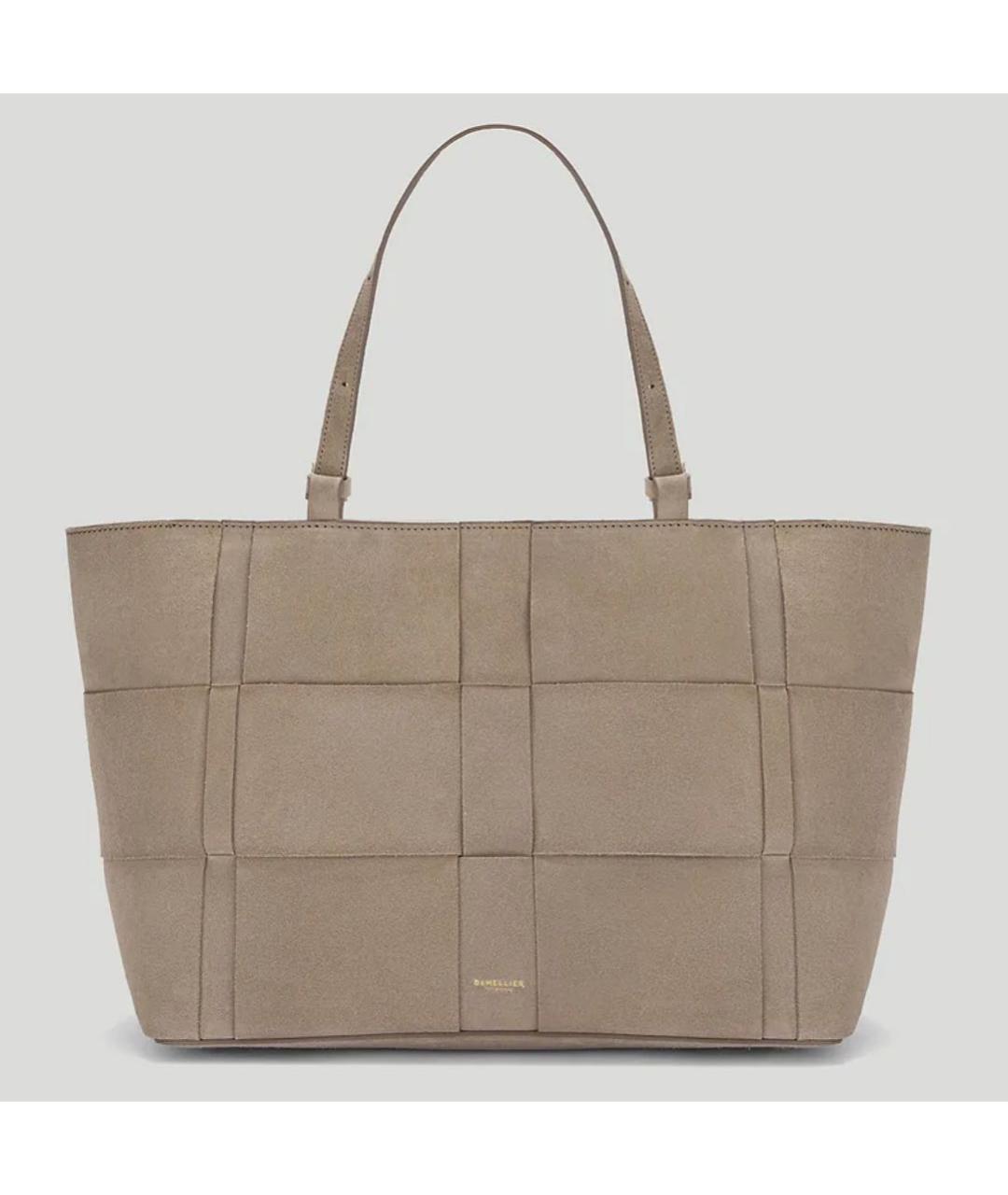 DEMELLIER Бежевая замшевая сумка тоут, фото 5