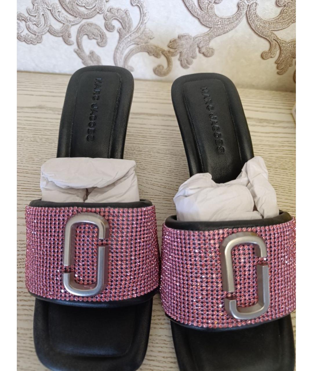 MARC JACOBS Розовые кожаные мюли, фото 4