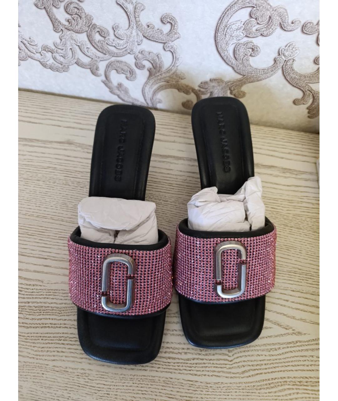 MARC JACOBS Розовые кожаные мюли, фото 2