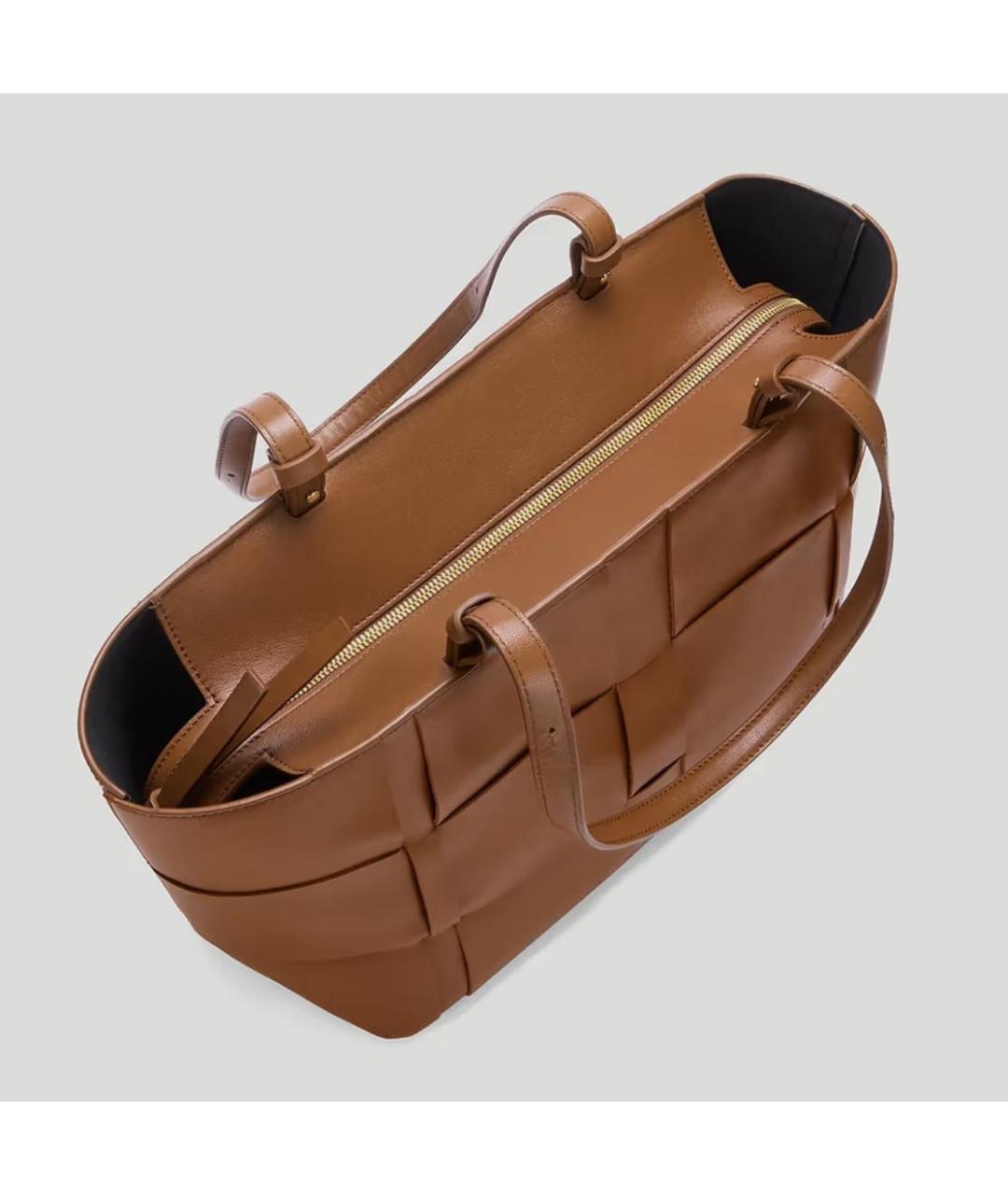 DEMELLIER Коричневая кожаная сумка тоут, фото 3