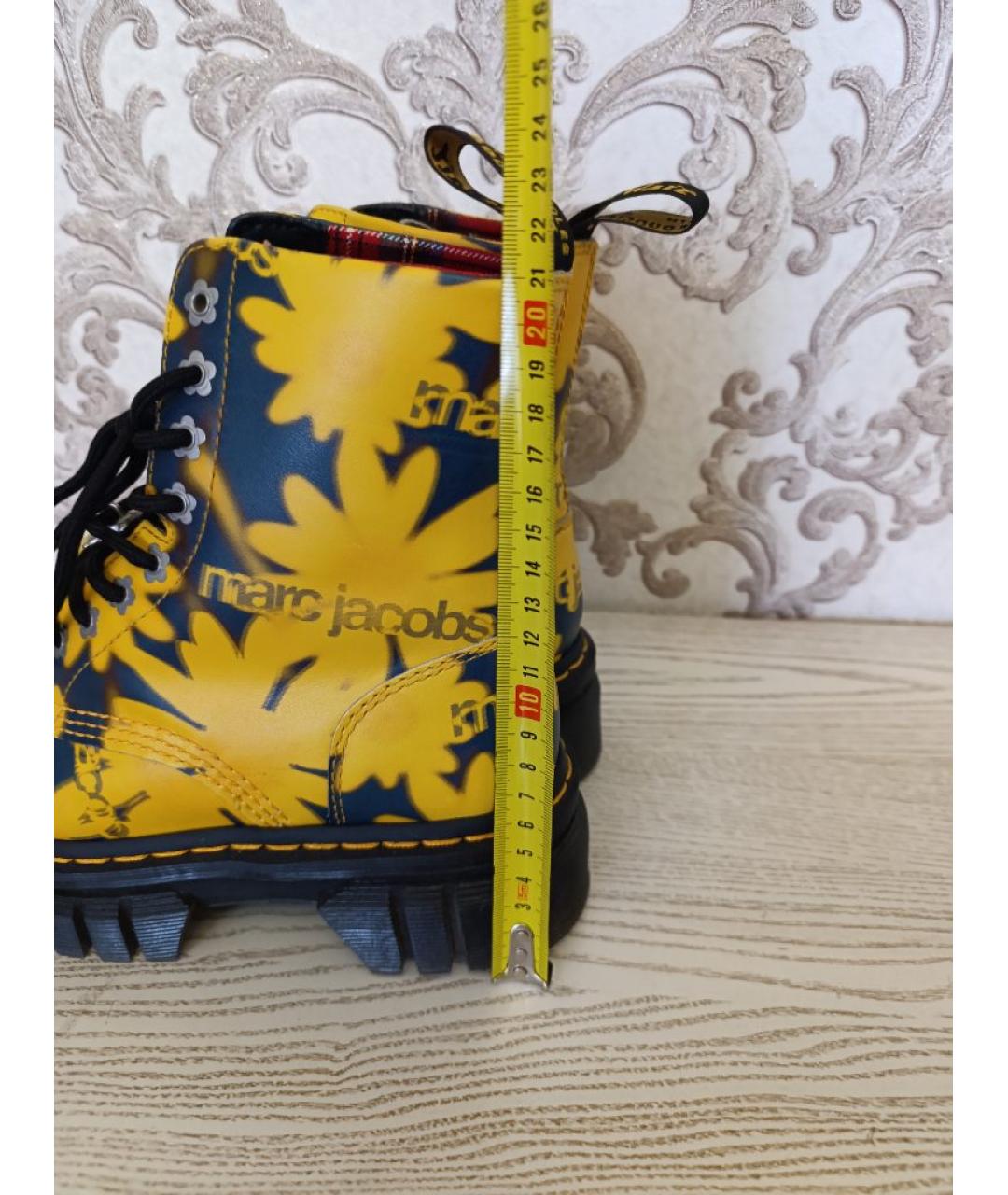 MARC JACOBS Горчичные кожаные ботинки, фото 4