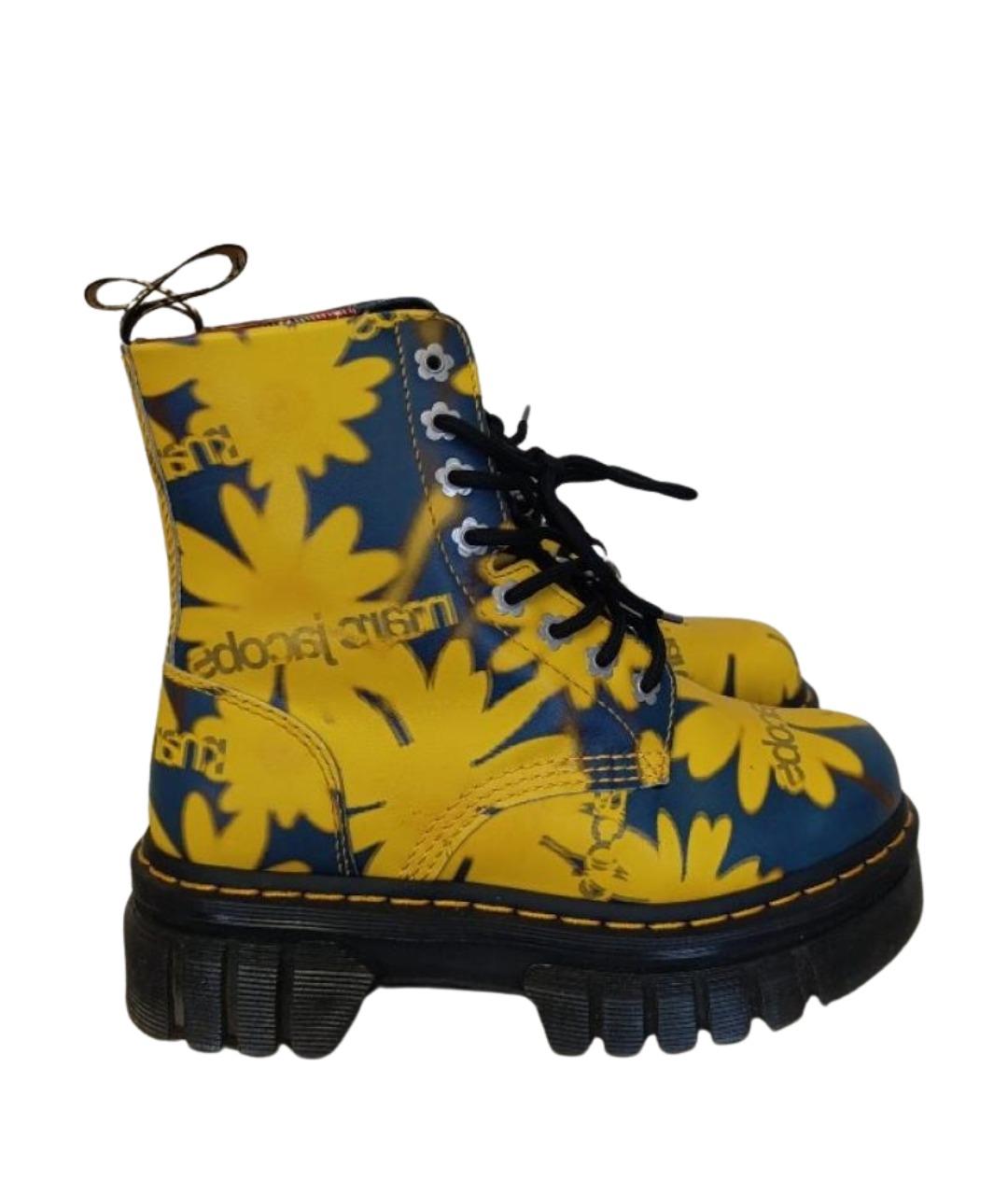 MARC JACOBS Горчичные кожаные ботинки, фото 1