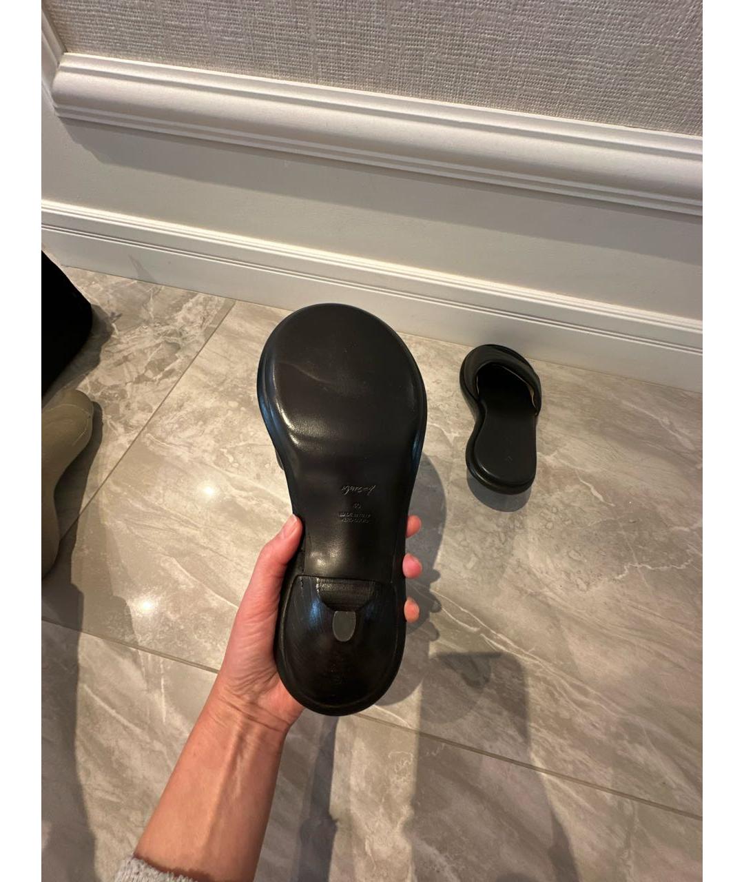 MARSELL Черные кожаные мюли, фото 5