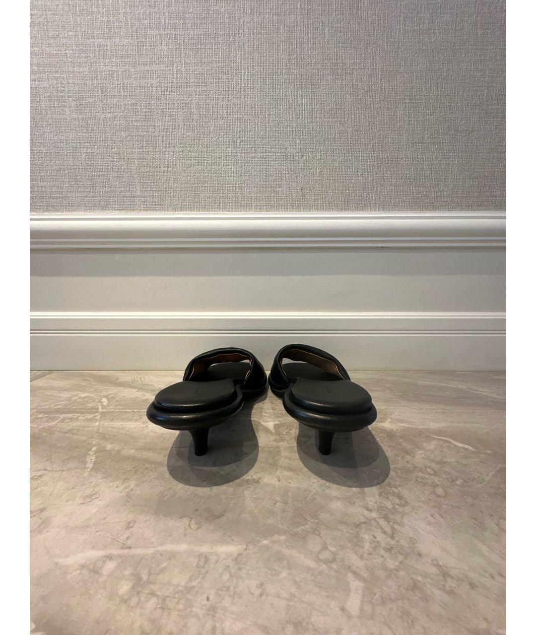 MARSELL Черные кожаные мюли, фото 4