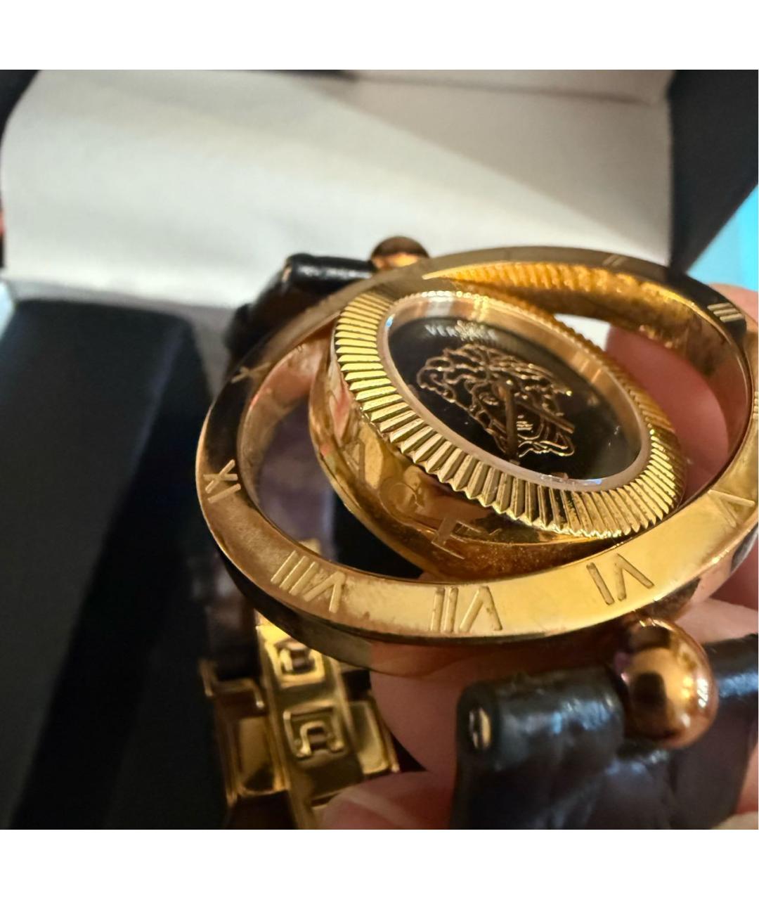 VERSACE Черные стальные часы, фото 5