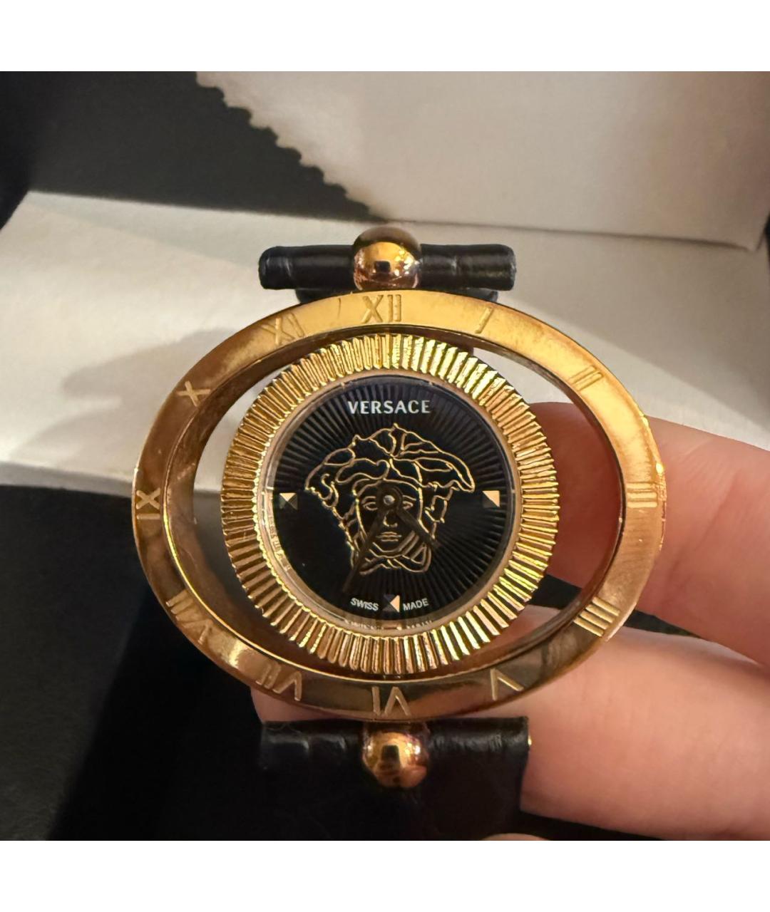 VERSACE Черные стальные часы, фото 9
