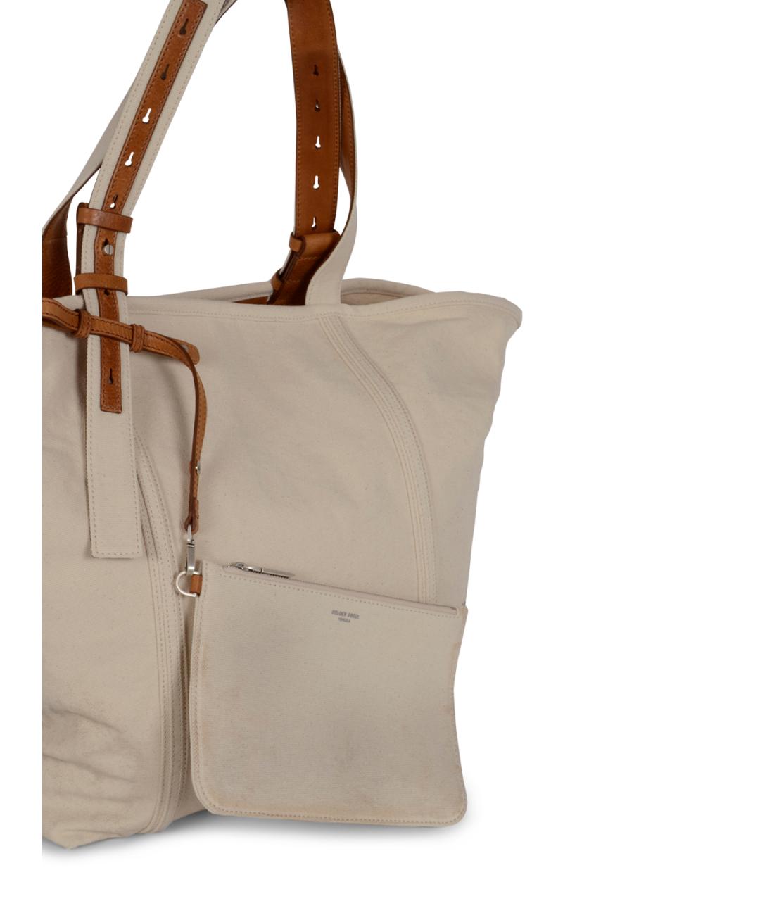 GOLDEN GOOSE DELUXE BRAND Бежевая хлопковая сумка тоут, фото 4