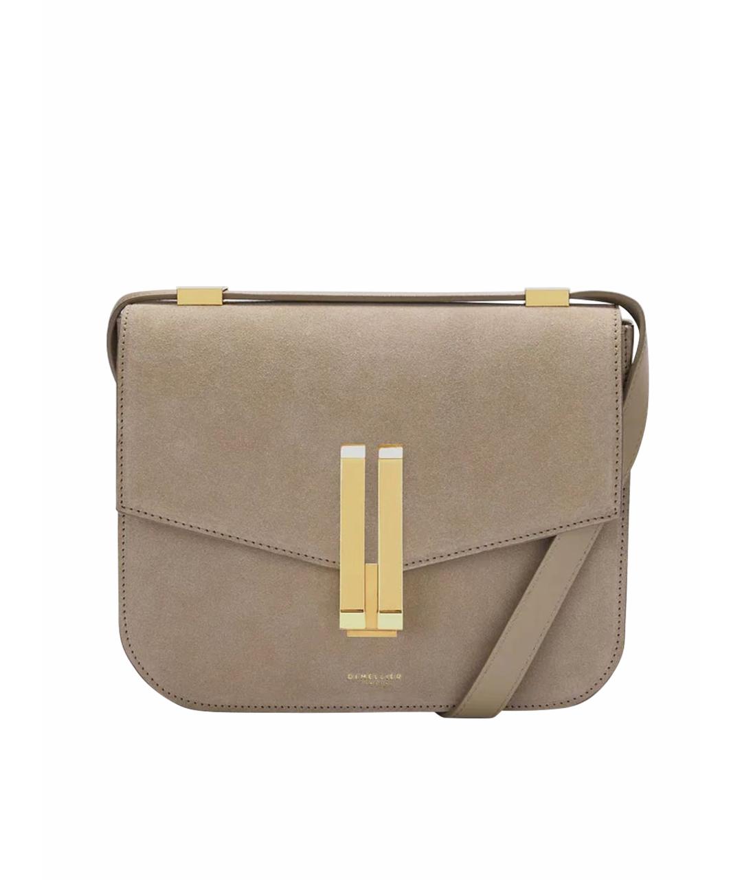 DEMELLIER Бежевая замшевая сумка через плечо, фото 1