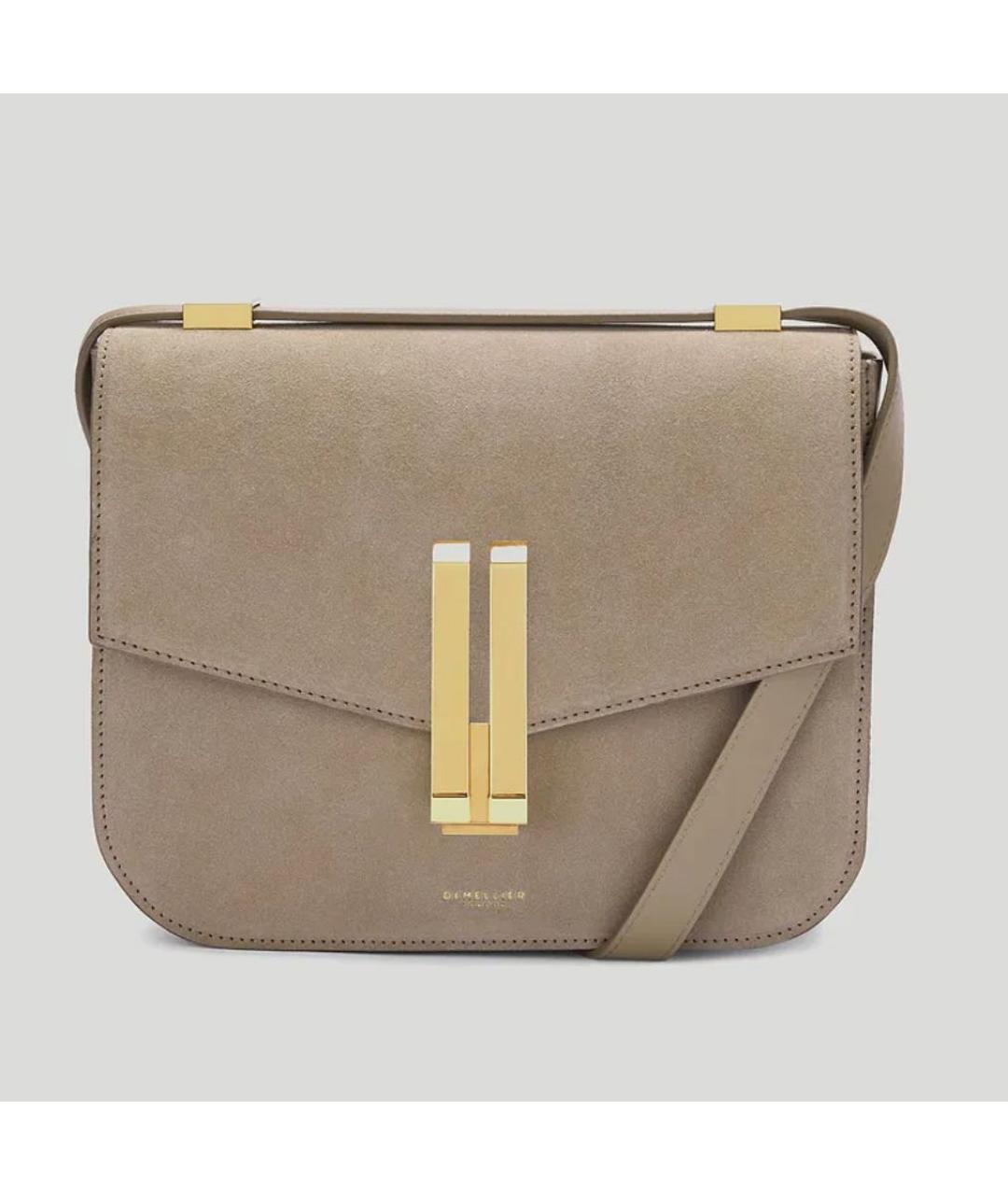 DEMELLIER Бежевая замшевая сумка через плечо, фото 4