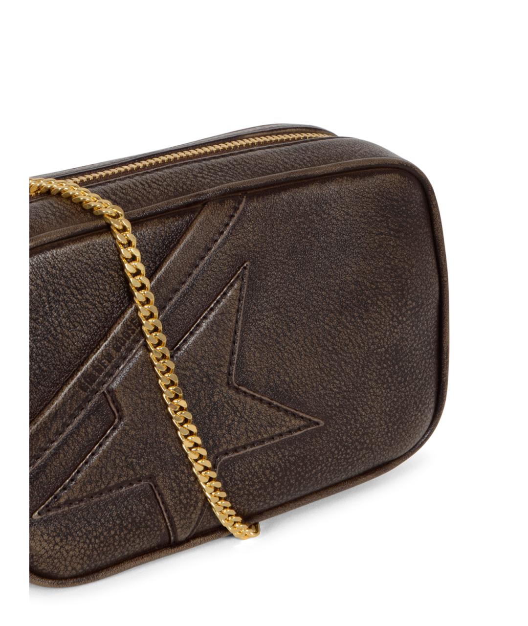 GOLDEN GOOSE DELUXE BRAND Коричневая кожаная сумка через плечо, фото 4