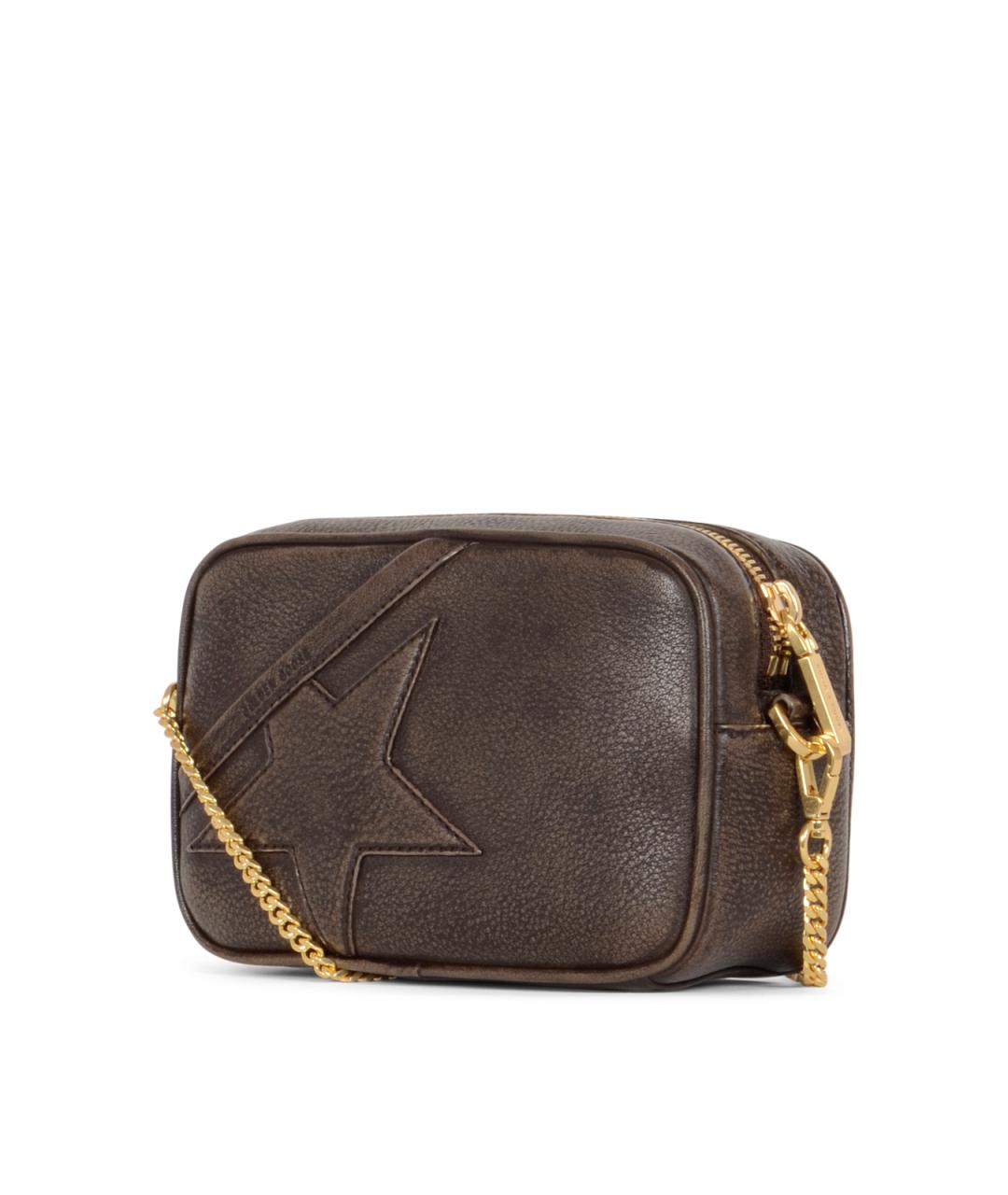 GOLDEN GOOSE DELUXE BRAND Коричневая кожаная сумка через плечо, фото 2