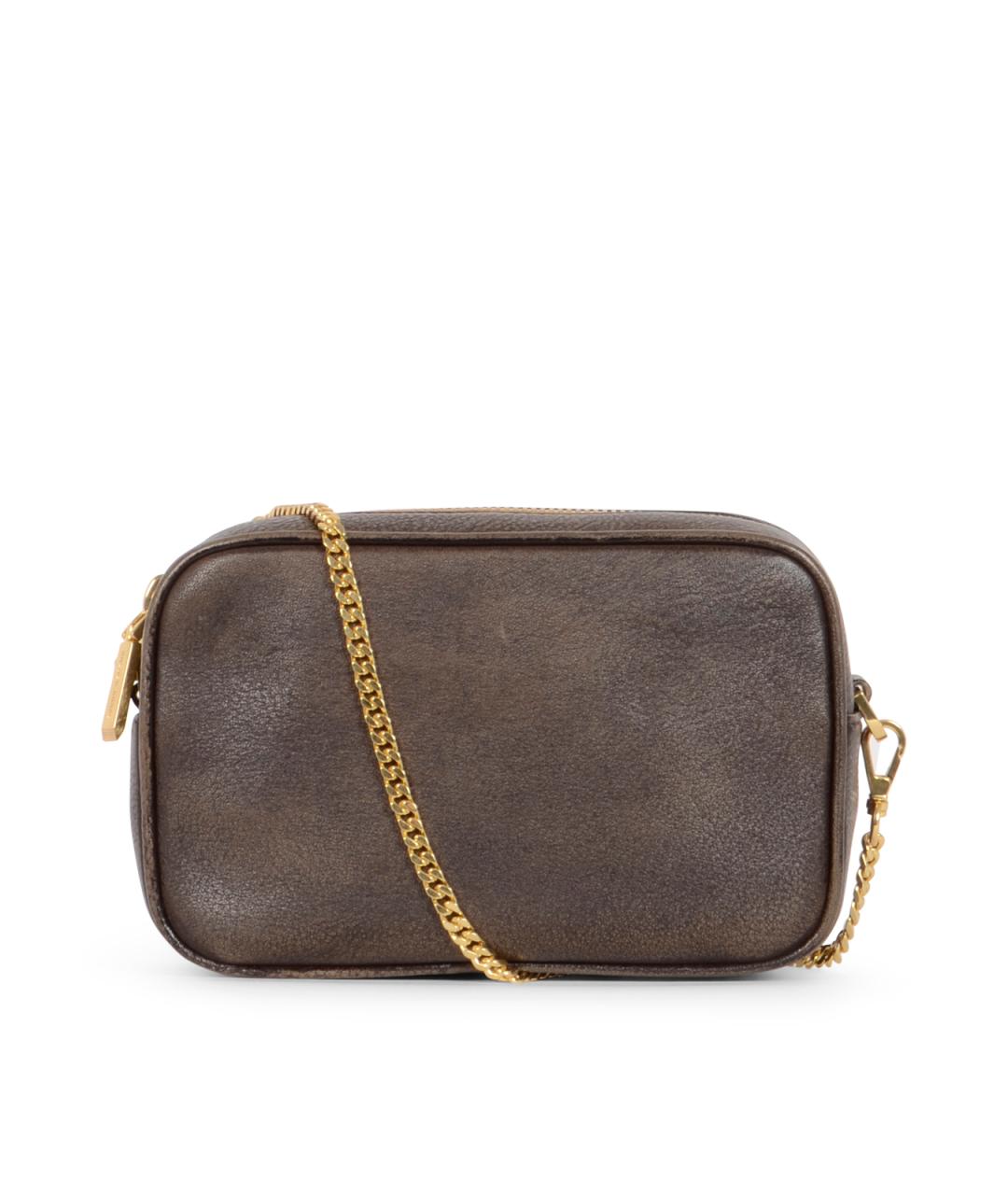 GOLDEN GOOSE DELUXE BRAND Коричневая кожаная сумка через плечо, фото 3