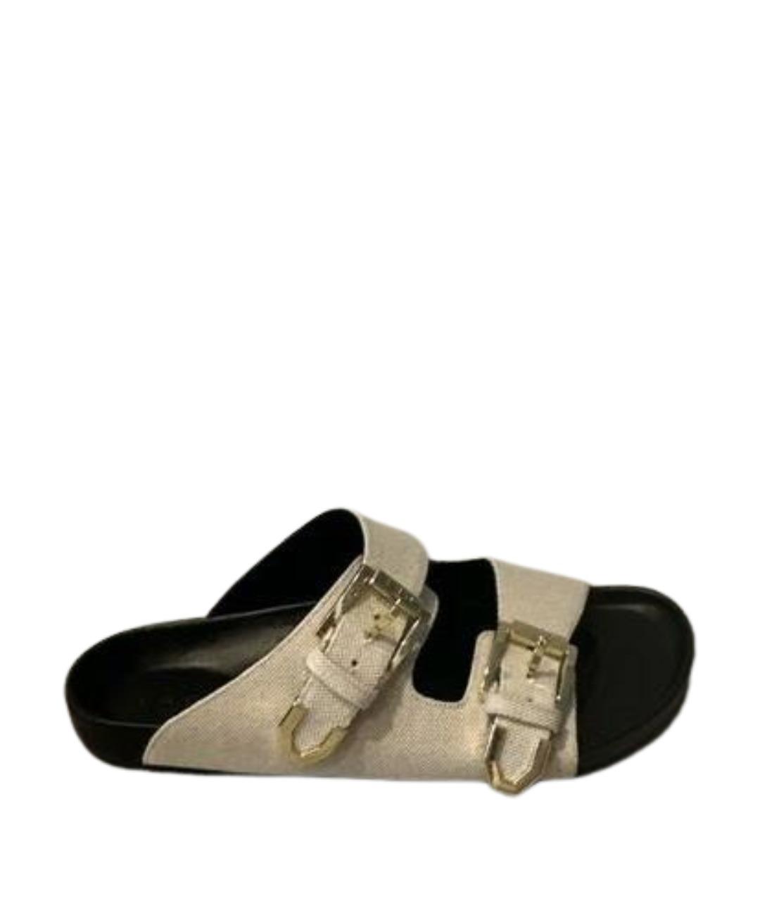 IRO Бежевые текстильные сандалии, фото 1