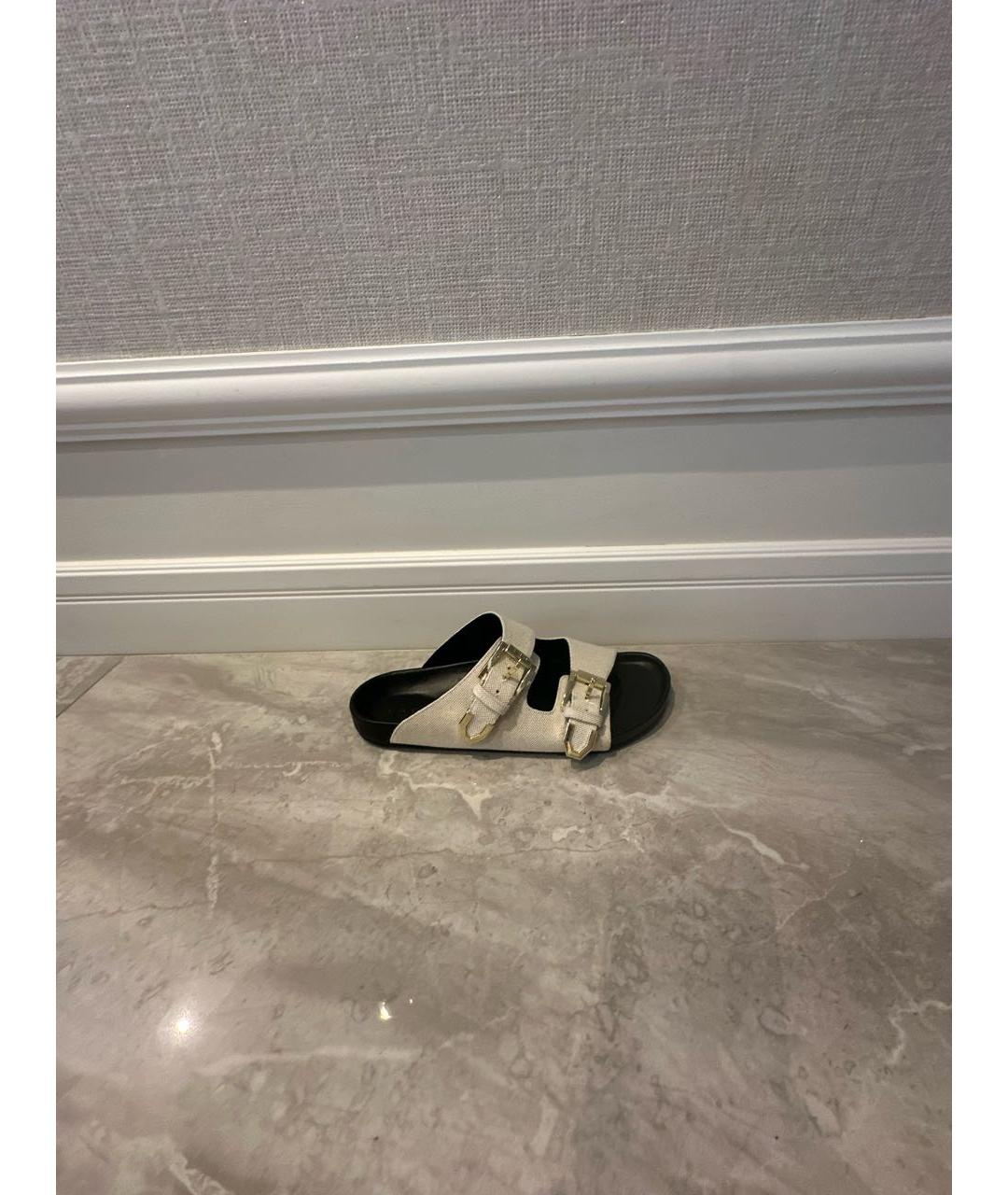 IRO Бежевые текстильные сандалии, фото 8