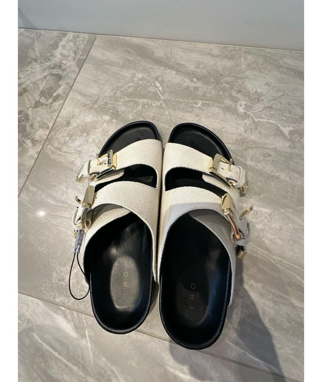 IRO Бежевые текстильные сандалии, фото 6