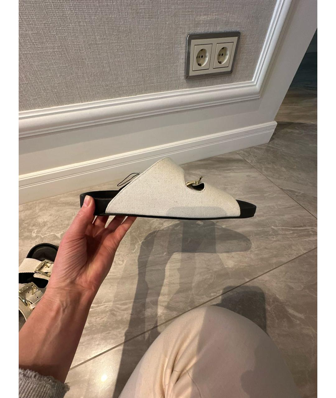 IRO Бежевые текстильные сандалии, фото 7