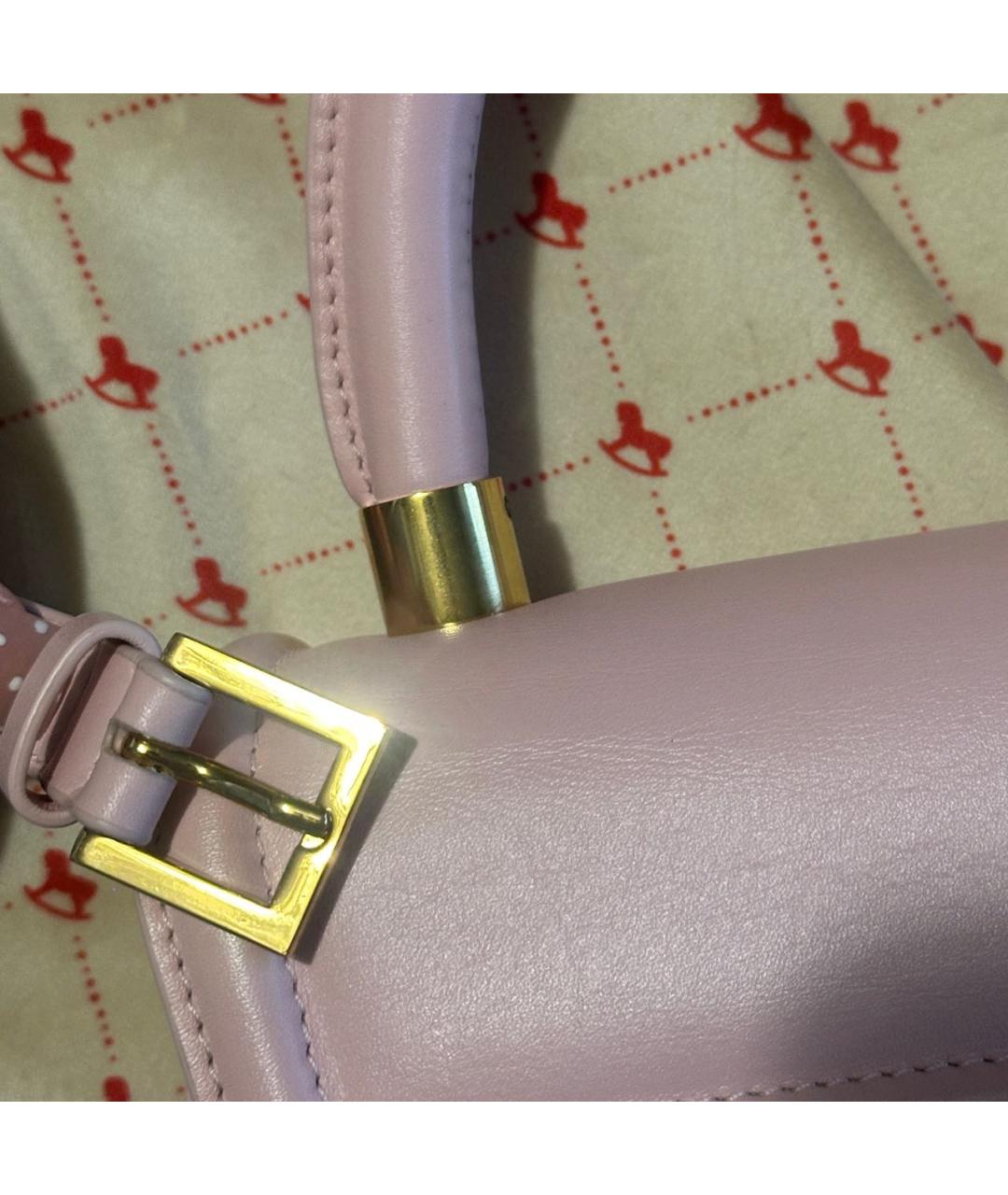 ULYANA SERGEENKO Розовая кожаная сумка через плечо, фото 7