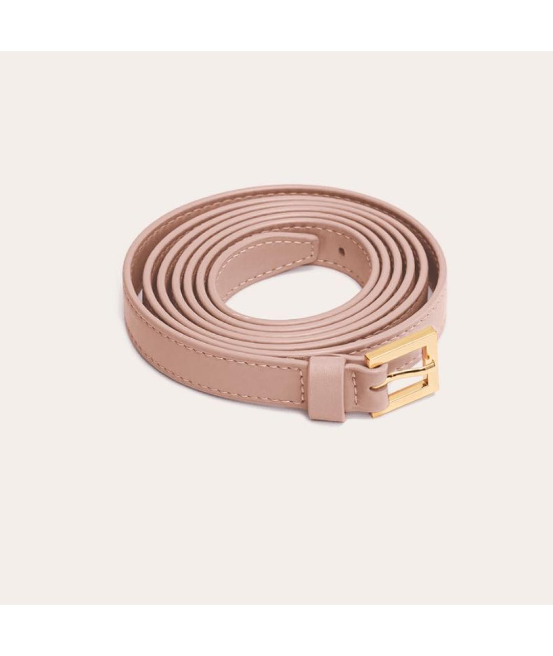 ULYANA SERGEENKO Розовая кожаная сумка через плечо, фото 2