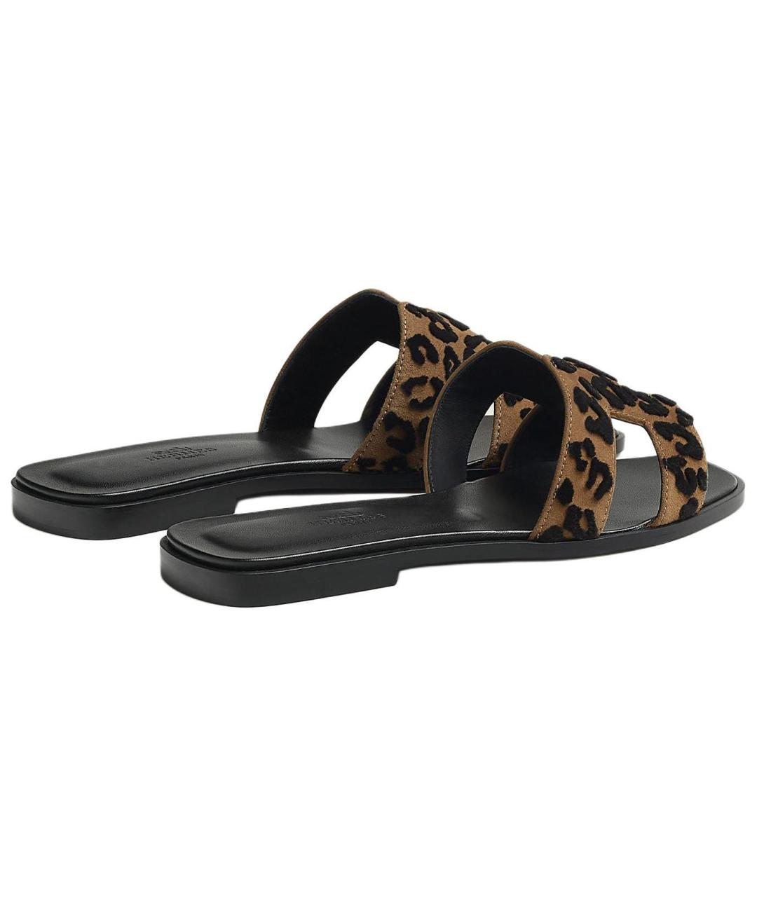 HERMES Коричневые сандалии, фото 4