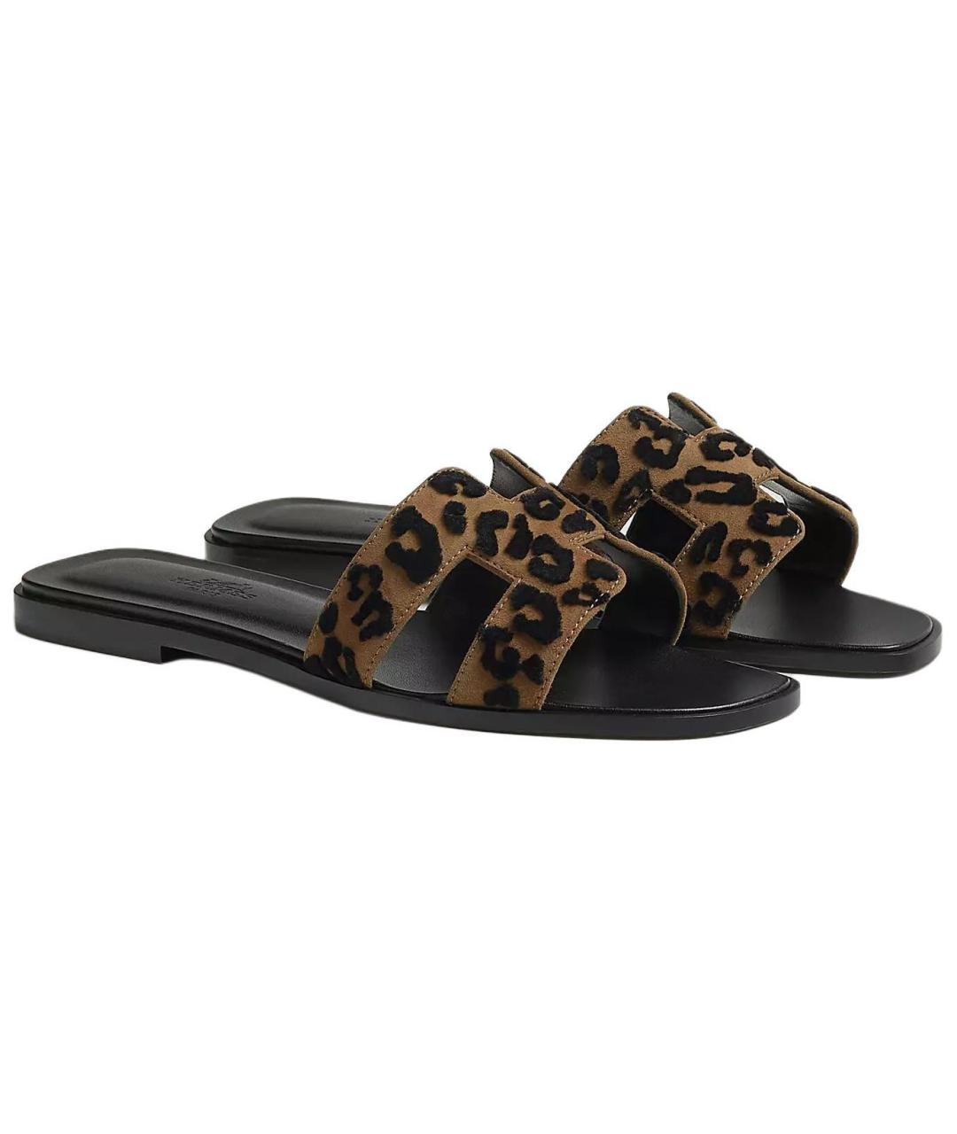 HERMES Коричневые сандалии, фото 3