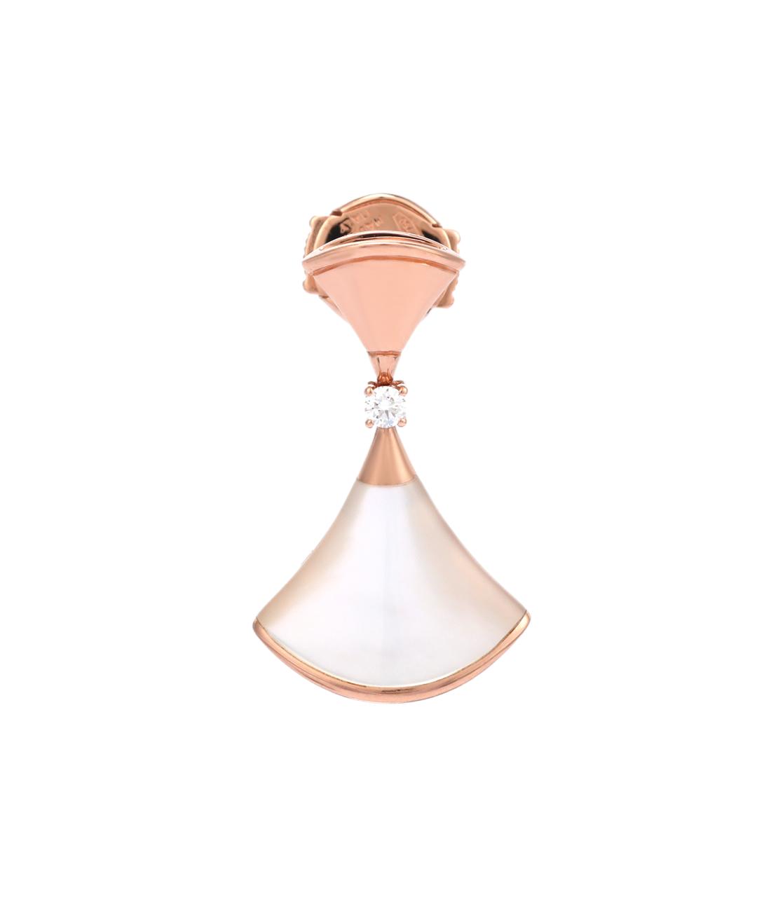 BVLGARI Белые серьги из розового золота, фото 2