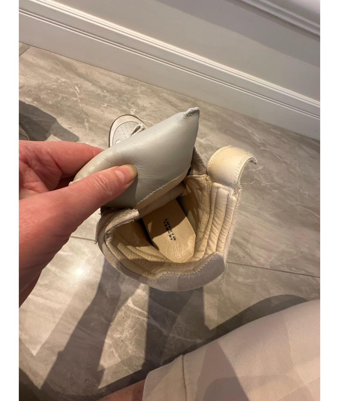 ISABEL MARANT Бежевые замшевые кроссовки, фото 8