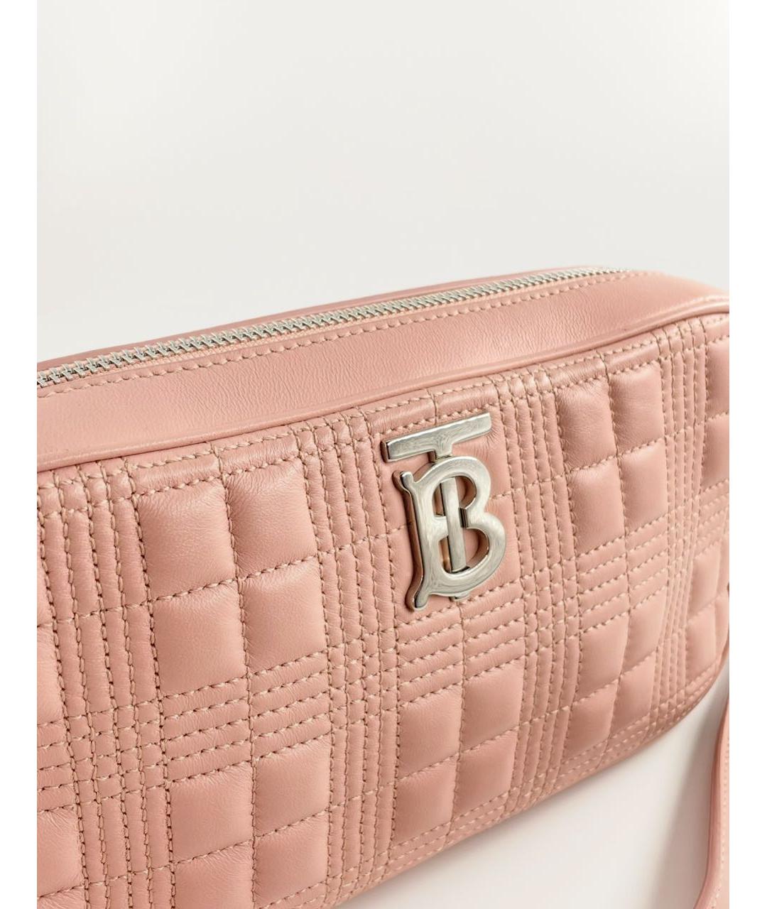 BURBERRY Розовая кожаная сумка через плечо, фото 4