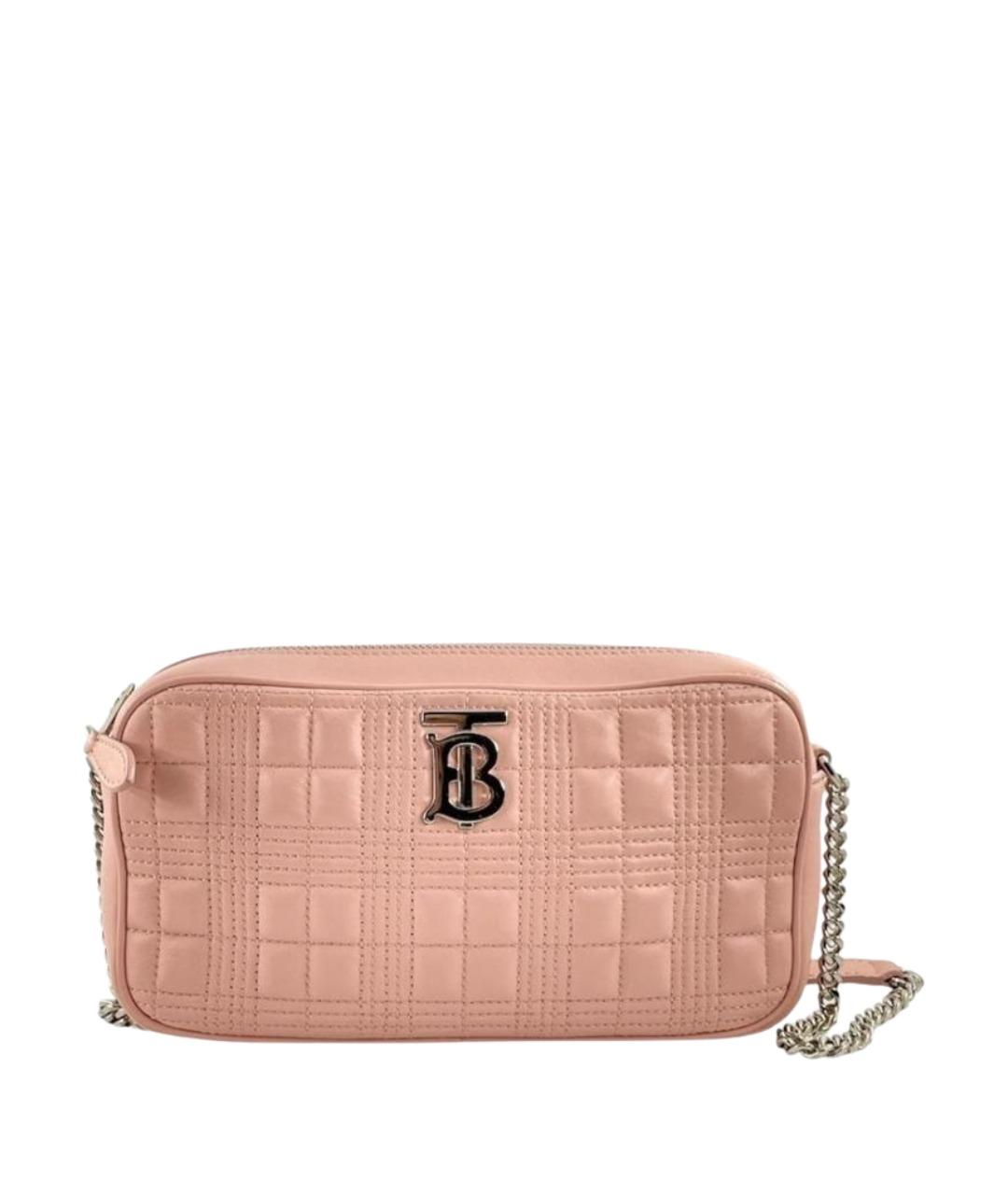 BURBERRY Розовая кожаная сумка через плечо, фото 1