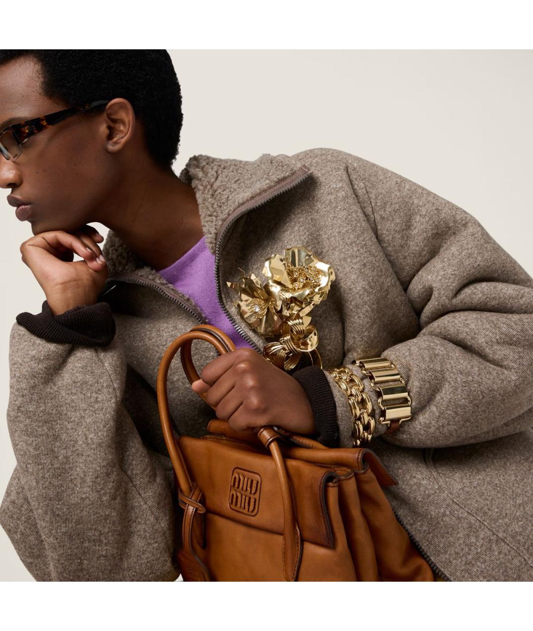 MIU MIU Бежевая шерстяная куртка, фото 4