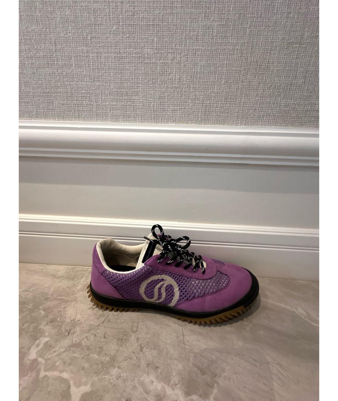 STELLA MCCARTNEY Фиолетовые замшевые кеды, фото 7