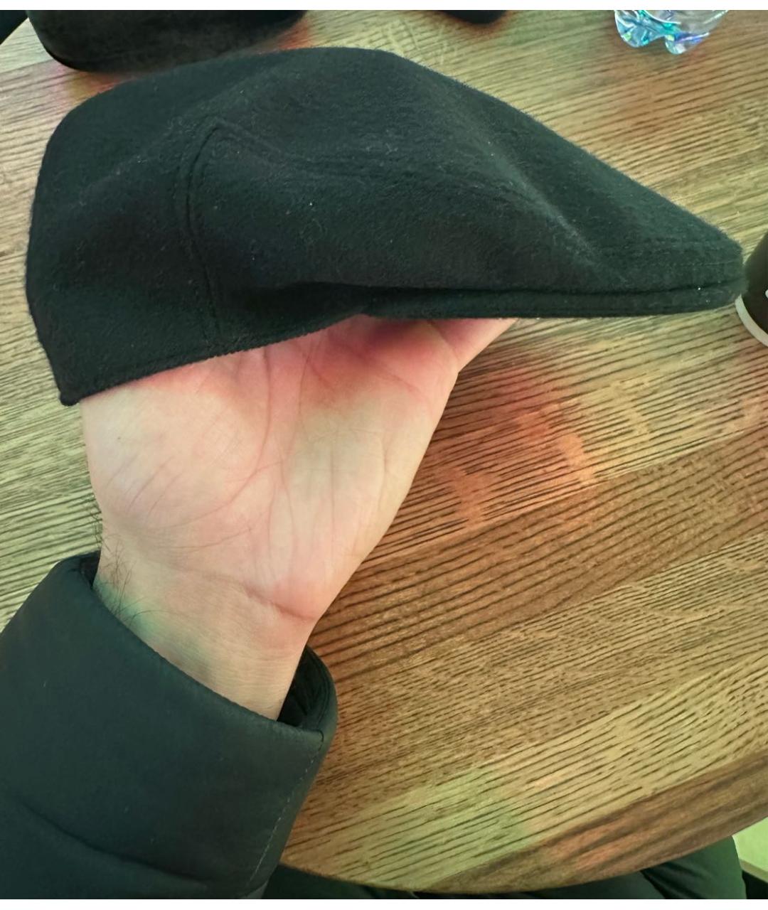 HERMES Черная кашемировая кепка/бейсболка, фото 6