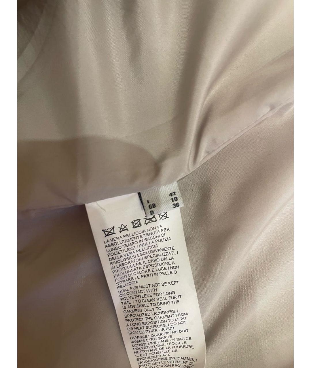 PINKO Серый меховой жилет, фото 4