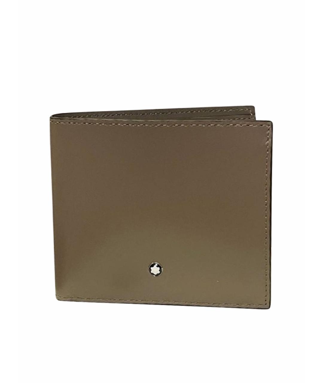 MONTBLANC Хаки кожаный кошелек, фото 1