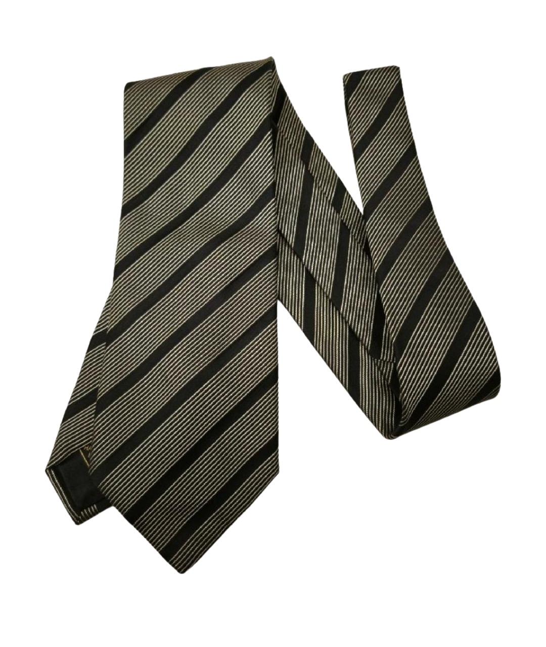 BRIONI Черный шелковый галстук, фото 1