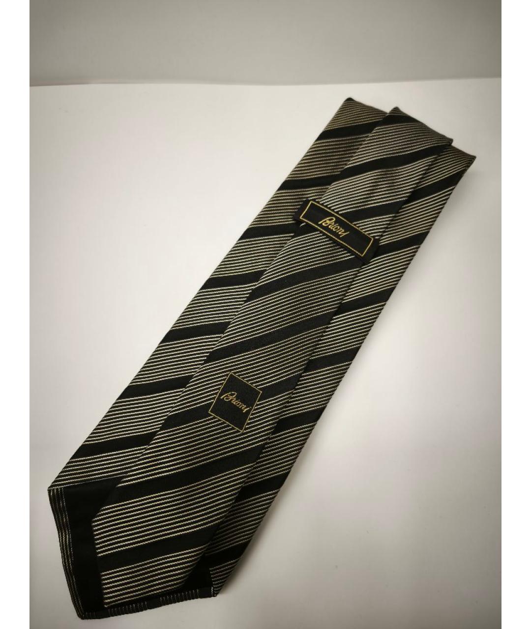 BRIONI Черный шелковый галстук, фото 3