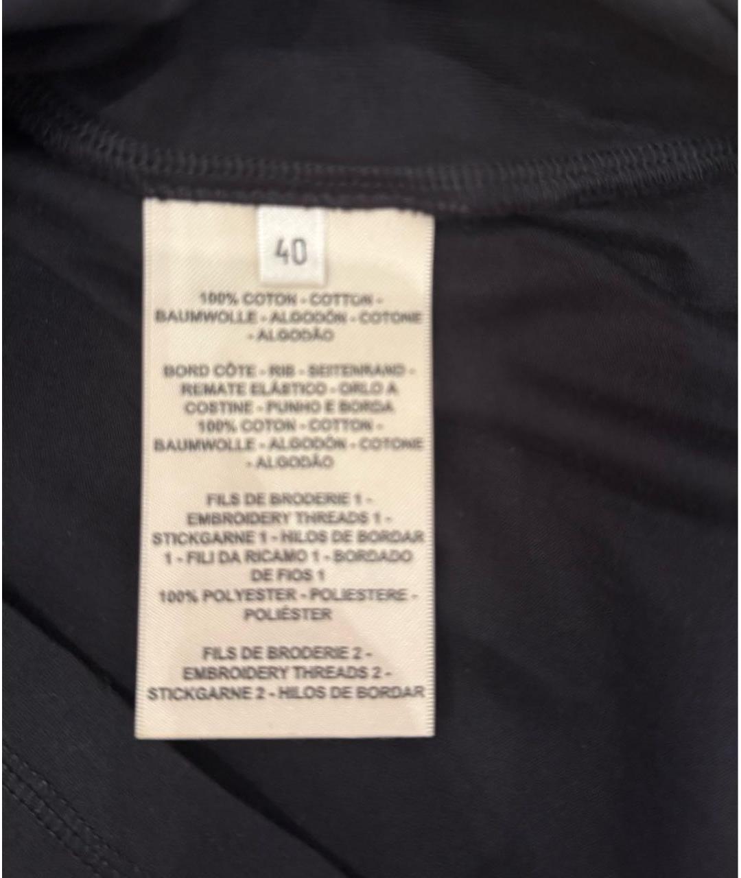 HERMES Черная хлопковая футболка, фото 3