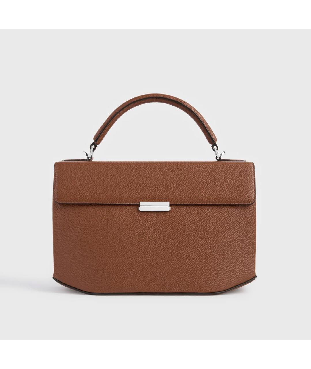 TOTEME Коричневая кожаная сумка через плечо, фото 5