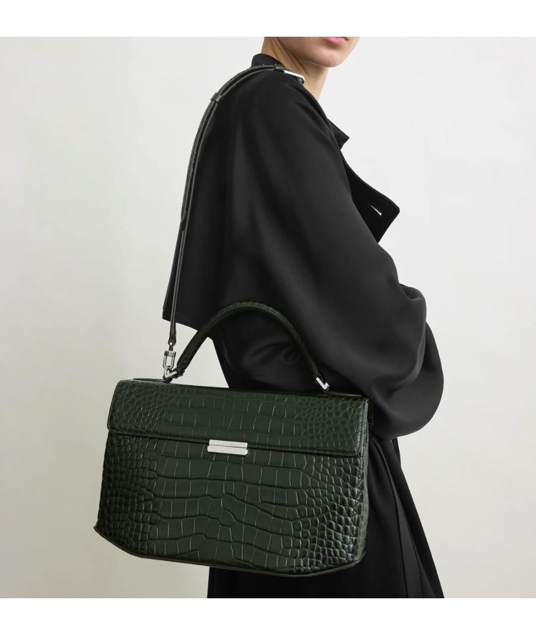 TOTEME Зеленая кожаная сумка через плечо, фото 3