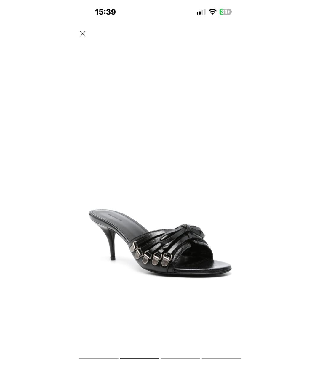 BALENCIAGA Черные кожаные мюли, фото 7