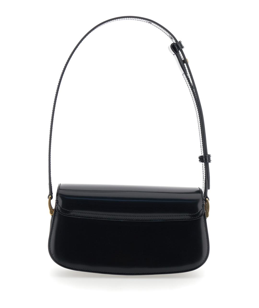 Ami Paris Черная кожаная сумка через плечо, фото 2