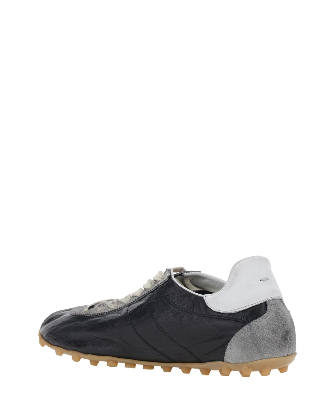 MAISON MARGIELA Черные кожаные кеды, фото 3