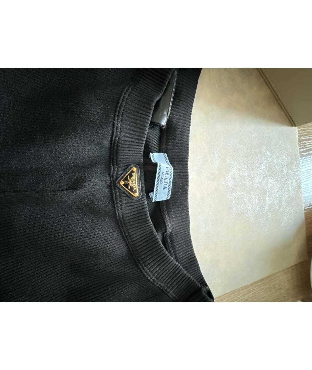 PRADA Черные вискозные леггинсы и велосипедки, фото 4