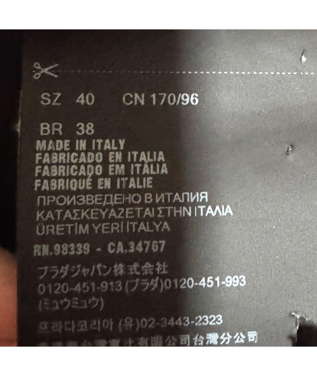 PRADA Черные вискозные леггинсы и велосипедки, фото 5