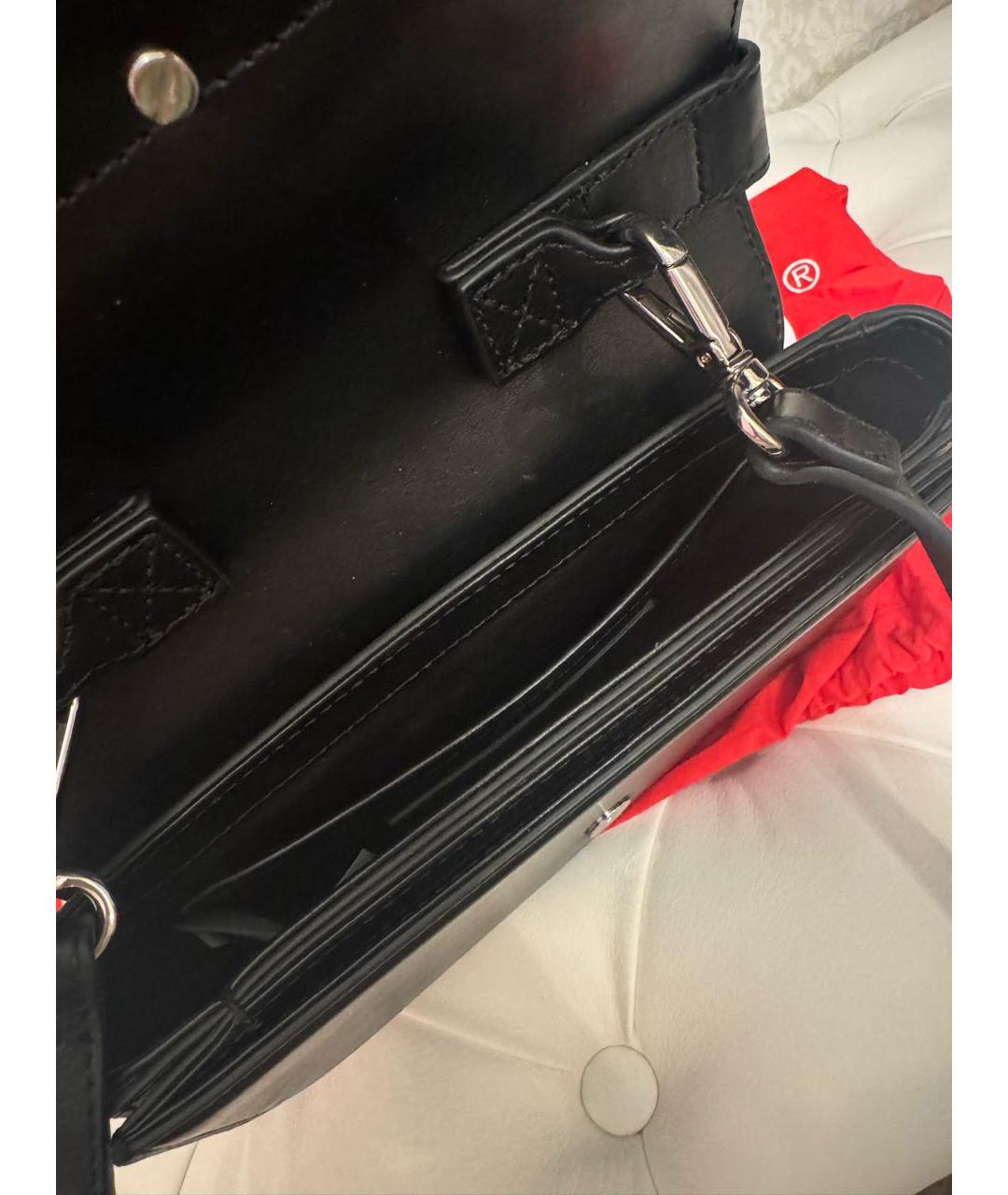 DIESEL Черная кожаная сумка через плечо, фото 5