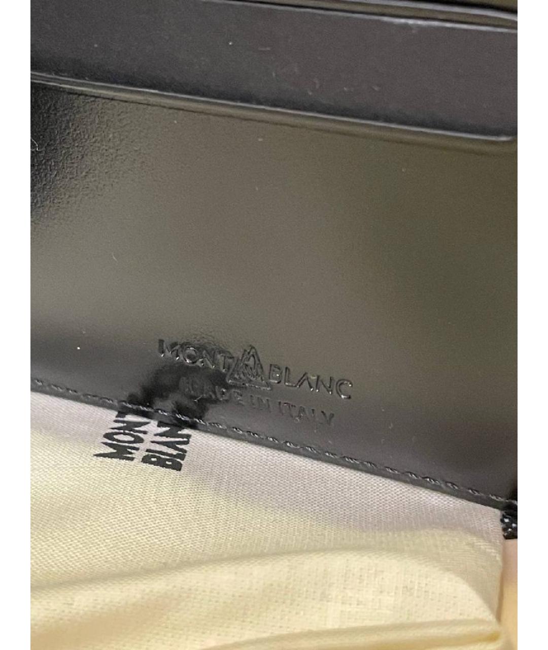 MONTBLANC Черный кожаный кошелек, фото 2
